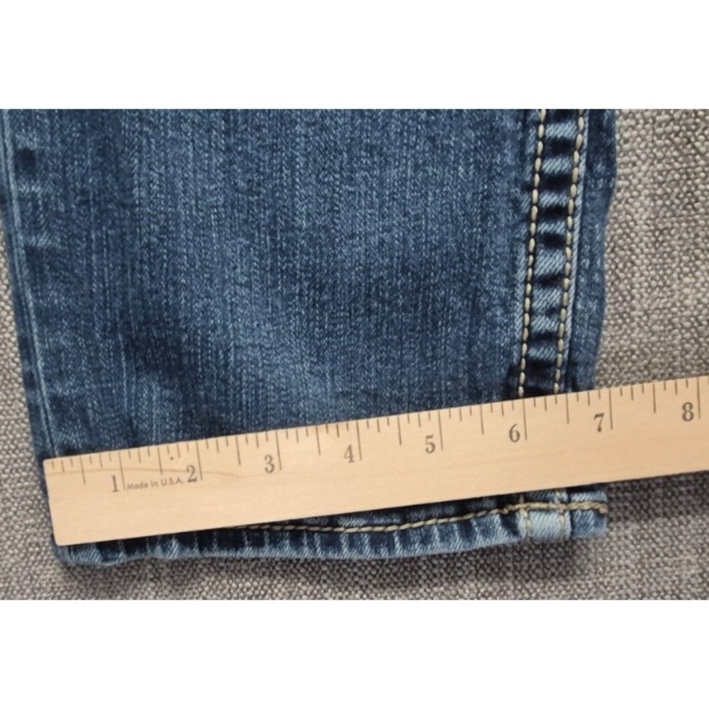 BKE Carter straight leg women denim blue jeans sz 31L Cotton stretch medium wash - Picture 3 of 15